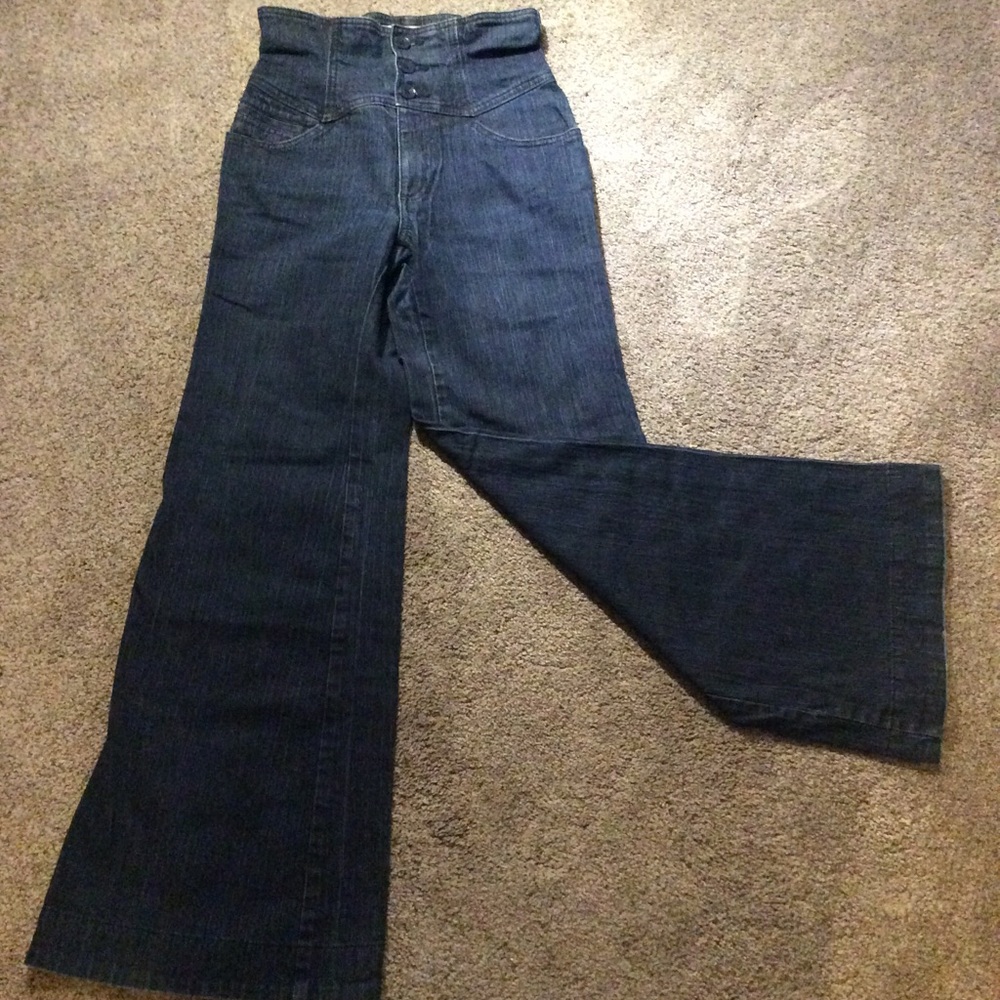VTG Old Navy High Waist Button Fly Sailor Jeans 4